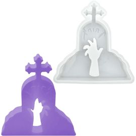 Moules En Silicone Décoration D'automne Moule En Résine Époxy Moules En Plâtre Pour Couler Moules D'halloween (Croix Funéraire)