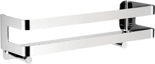 Etagere Douche Murale -Rangement Douche en Acier Inoxydable SUS304, Etagere Salle de Bain avec Crochets,Organise les Produits de la Salle de Bain et de la Cuisine (Argent) (30cm)