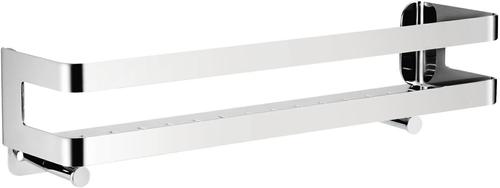 Etagere Douche Murale -Rangement Douche en Acier Inoxydable SUS304, Etagere Salle de Bain avec Crochets,Organise les Produits de la Salle de Bain et de la Cuisine (Argent) (40cm)