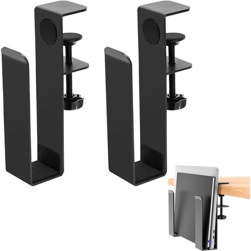 Support De Fixation Latéral Réglable pour Ordinateur Portable,Support Vertical pour Ordinateur Portable,Réglable Organisateur Latéral en Métal de Table Rangement pour Ordinateurs Portables