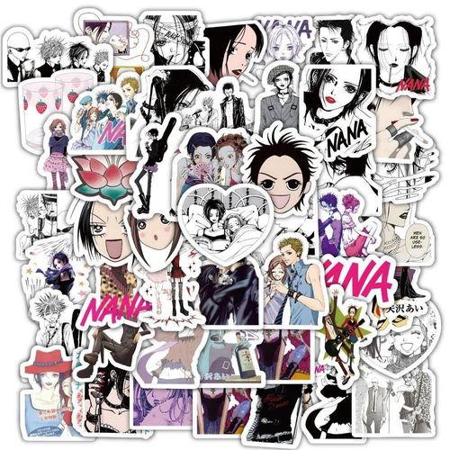 ore-60 pièces Anime NANA autocollants Cool Graffiti décalcomanies enfant jouet décoration Skateboard ordinateur portable moto téléphone voiture étanche autocollant cadeau-60Pcs-