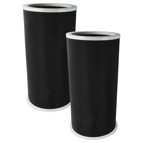 vhbw 2x Filtre à charbon actif compatible avec Xiaomi Mi Air Purifier 2, 3, 2H, 2C, 3C, 2S, 3H purificateur d'air - Filtre à air gris / noir