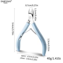 Ore-Pinces À Cuticules Manucure Des Ongles Ciseaux À Cuticules Tondeuses Tondeuse Dissolvant De Peau Morte Pédicure Coupe-Cuticules En Acier Inoxydable-Light Blue- 