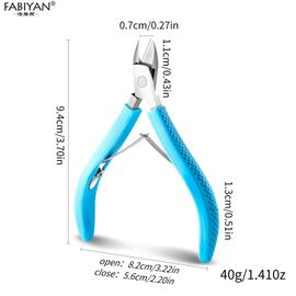 Ore-Pinces À Cuticules Manucure Des Ongles Ciseaux À Cuticules Tondeuses Tondeuse Dissolvant De Peau Morte Pédicure Coupe-Cuticules En Acier Inoxydable-Blue- 