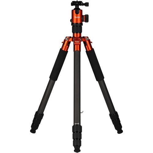 SUBZONAL-Rollei C6i Trépied 3 en 1 en Carbone Compact et léger avec rotule Arca Swiss Monopode, trépied Macro avec Pointes et étui Orange