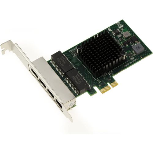 GUJL-Carte Contrôleur Réseau Pcie X1 4 Ports Rj45 Quad Lan Gigabit Ethernet 10 100 1000Mb 1G Avec Chipset Broadcom Bcm5719-Low Et High Profile