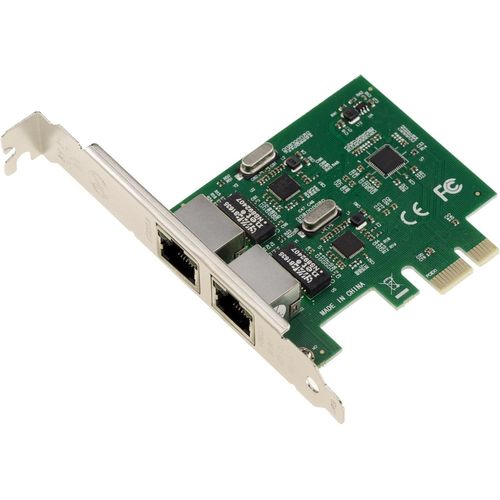 GUJL-Carte Contrôleur Réseau Pci Express Pcie 2 Ports Rj45 Gigabit Ethernet 10 100 1000Mbps 1G. Double Chipset Realtek Equerres Equerres Low Et High Profile.
