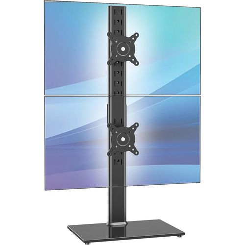 Support Double écran Support Ecran PC 2 Ecran pour Moniteurs de 13-34 Pouces, Support Vertical Double Écran Compatible VESA 75/100mm