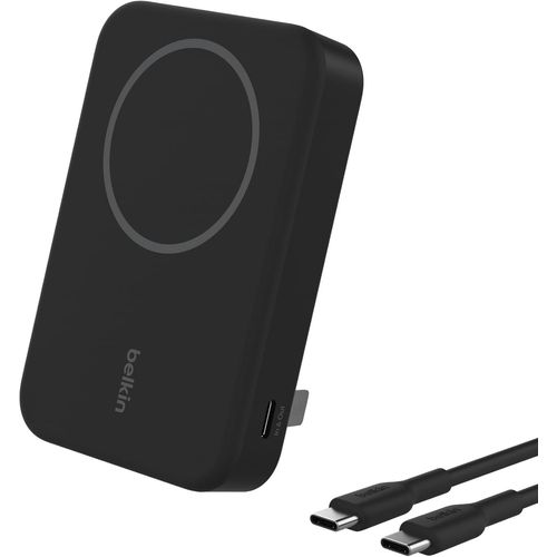 Boostcharge Pro Batterie Externe Sans Fil 10 000 Mah Avec Qi2 (Chargeur Portable Compatible Magsafe, Support Intégré, Pour Iphone 16, 16 Plus, 16 Pro, 16 Pro Max, Iphone 15, Etc., Noire)[Z321]