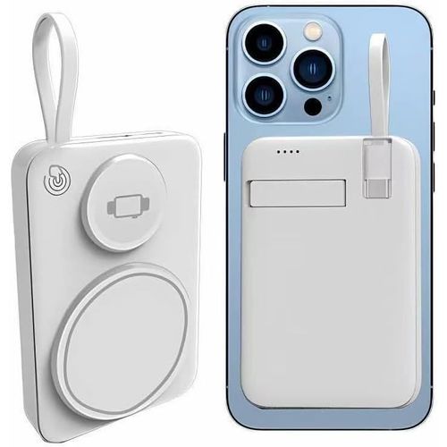 Batterie Externe Pour Magsafe - 10 000 Mah - Sortie Pd 22,5 W Usb-C Chargeur Portable Sans Fil Avec Entrée Et Sortie De Type C - Pour Iphone 16/15/14/13/12/Pro/Pro Max[Bat951719]
