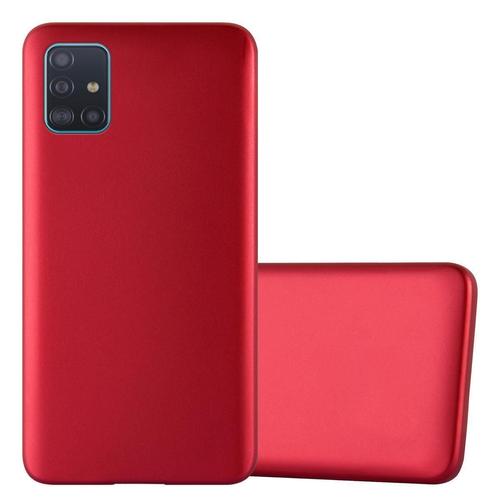 Coque pour Samsung Galaxy A51 4G / M40s en METALLIC ROUGE Housse de protection Étui en silicone TPU flexible