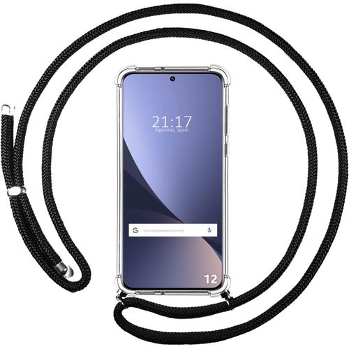 Kalcx-Coque Pendentif Transparent Pour Xiaomi 12/12x 5g-Noir