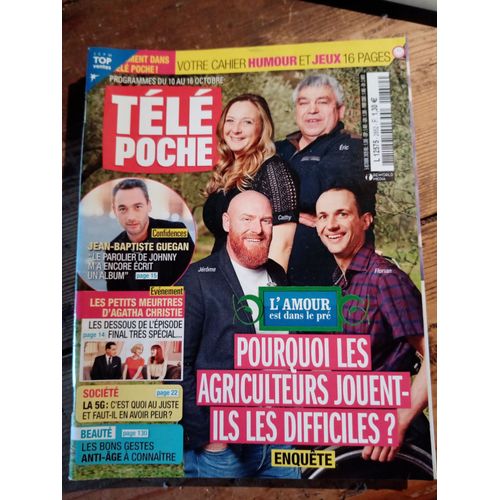 Tele Poche 2852 10/10/2020 L Amour Est Dans Le Pre Jb Guegan Agatha Christie La 5g