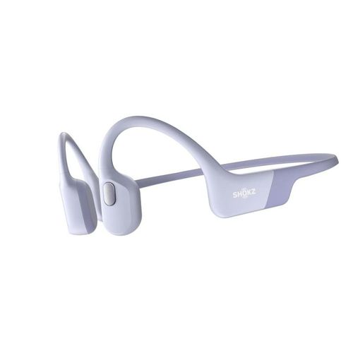 SHOKZ OpenRun Mini - Casque sport sans fil à conduction osseuse avec réduction du bruit - Violet