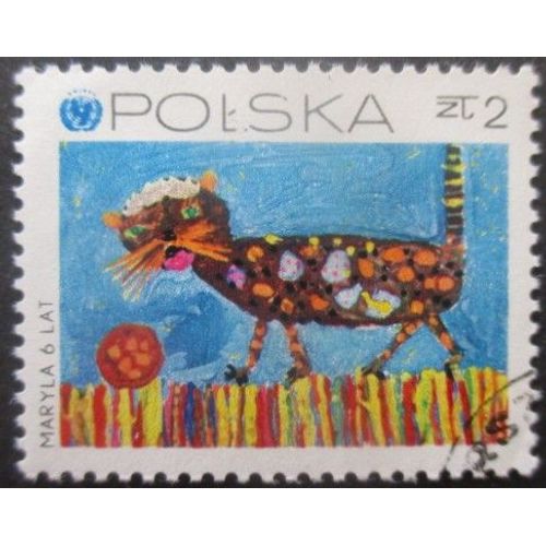 Pologne N°1929 Unicef Oblitéré