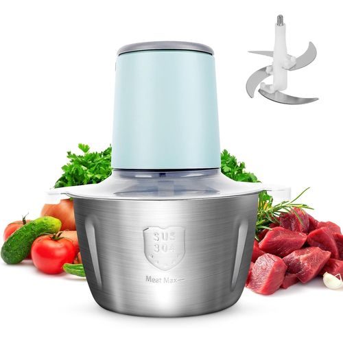 Hachoir Électrique Multifonction ¿ Hachoir À Viande Électrique 2L En Acier Inoxydable, Puissant Et Durable ¿ Mixeur Cuisine Polyvalent Pour Préparations Rapides Et Faciles