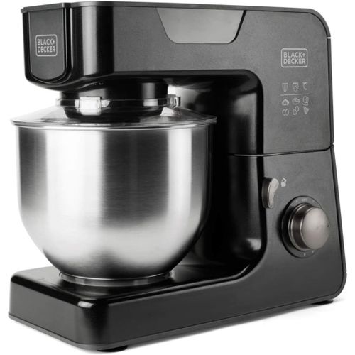 SUBZONAL-BXKM1000E - Robot Patissier multifonction 1000W, 8 vitesses réglables + Turbo, bol de 5,2L, couvercle anti-éclaboussures, crochet batteur, crochet pétrisseur et crochet mélangeur