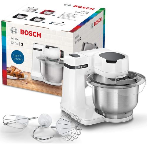 , Robot Pâtissier, Moteur 700 Watts, Mélange Homogène, Kit Accessoires Pâtisserie, Blanc, Mums2Ew00