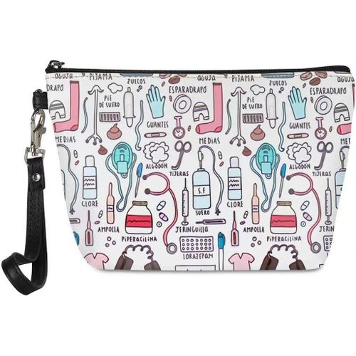 Petite Trousse De Toilette Portable Pour Infirmière En Cuir Synthétique