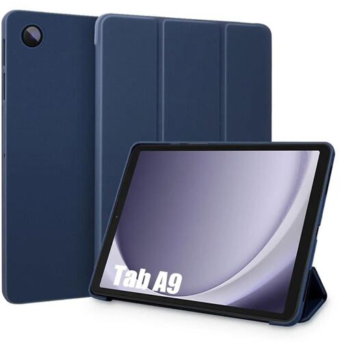 Coque Pour Samsung Galaxy Tab A9 (8,7 Pouces) Bleu Marine Antichoc Avec Fonction Support Veille-Réveil - Efconnection