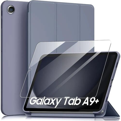 Coque + Verre Trempé Pour Samsung Galaxy Tab A9+ / A9 Plus (11 Pouces) Protection Anti-Rayures Slim - Violet - Efconnection