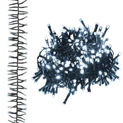 Vidaxl Guirlande Lumineuse À Led Groupées 400led Blanc Froid 7,4 M Pvc
