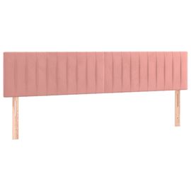 Vidaxl Têtes De Lit 2 Pcs Rose 100x5x78/88 Cm Velours