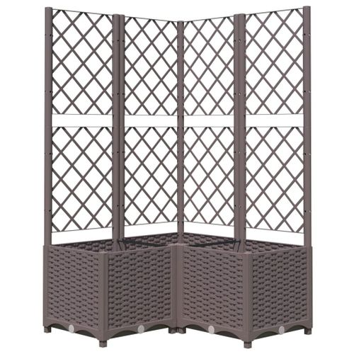 Vidaxl Jardinière Avec Treillis Marron 80x80x136 Cm Pp
