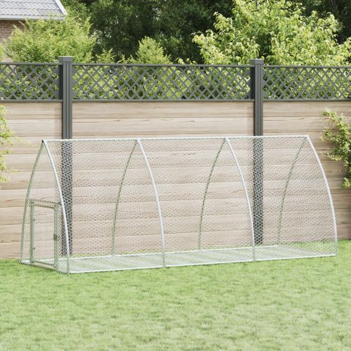 Vidaxl Clapier Argenté 300x105x120 Cm Acier Galvanisé