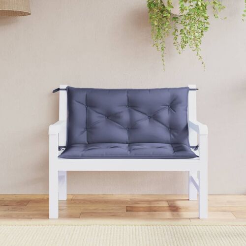 Vidaxl Coussins De Banc De Jardin Lot De 2 Bleu Marine Tissu Oxford