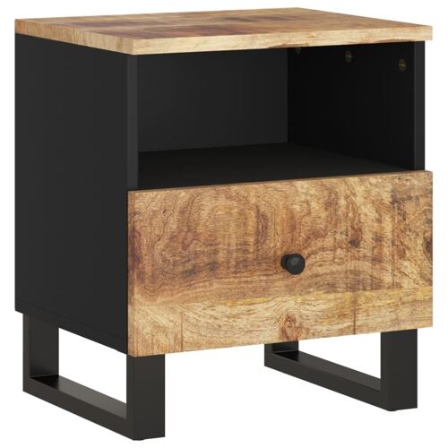 Vidaxl Table De Chevet Bois De Manguier Solide Et Bois D'ingénierie
