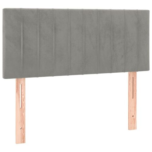 vidaXL Tête de lit Gris clair 100x5x78/88 cm Velours