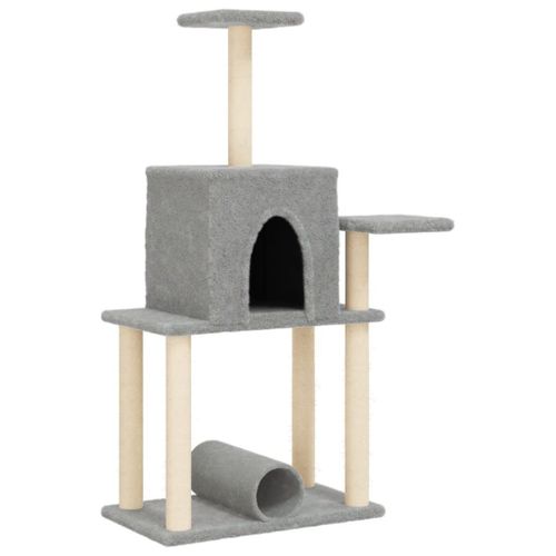 Vidaxl Arbre À Chat Avec Griffoirs En Sisal Gris Clair 122 Cm