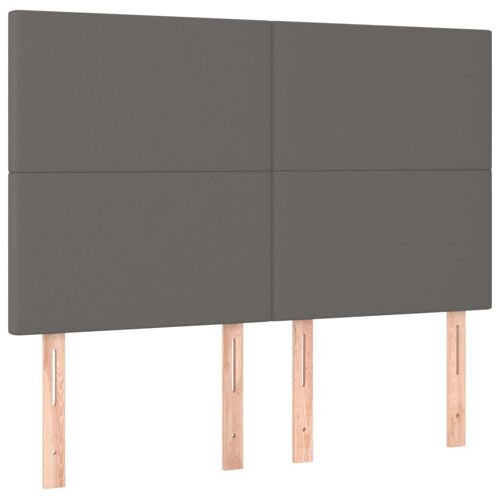 vidaXL Têtes de lit 4 pcs Gris 72x5x78/88 cm Similicuir