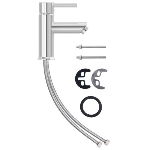 vidaXL Robinet de lavabo de salle de bain Finition chromée 130x176 mm