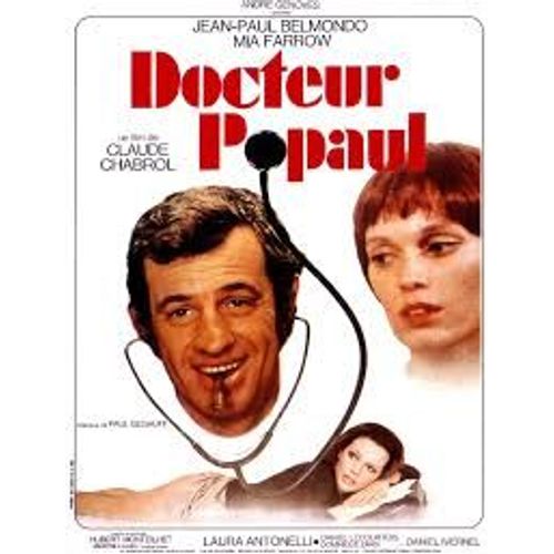 Docteur Popaul - Claude Chabrol - Jean Paul Belmondo - Mia Farrow - Affiche Synopsis Photos Noir Et Blanc Du Film 1972 
