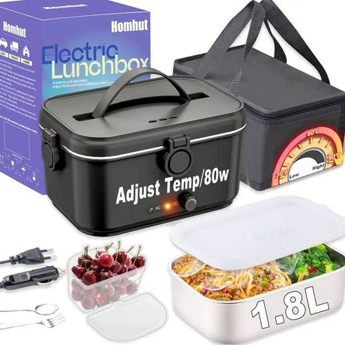 Boîte à Lunch Électrique 1.8L 80W – Chauffage Portable avec Sac Isotherme