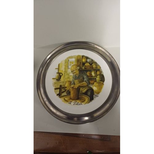Assiette Porcelaine Et Étain Les Métiers Le Potier