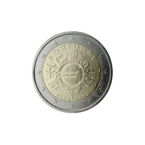 2 € Commémoratives Portugal 2012 Les 10 Ans De L'Euro