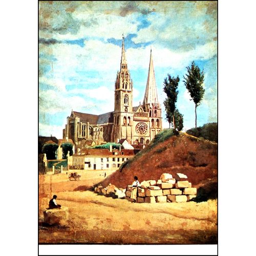 Corot Camille Lot 4 Cartes Postales Tableaux Peinture