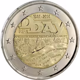 2 Euros Commémorative France 2014 D-Day