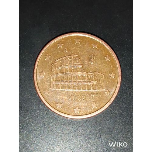 Pièce De 5 Centimes D'Euros Italienne. Année De La Pièce 2002. Pièce Rare.