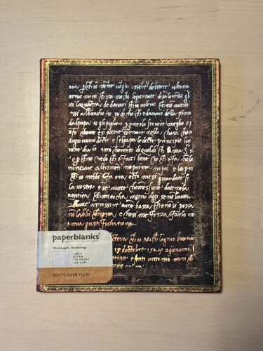 Paperblanks Michelangelo, Handwriting Embellished Manuscripts Collection Softcover Flexi Ultra Lined Elastic Band Closure 176 Pg 100 Gsm