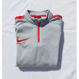 Haut À Manches Longues Garçon 8-10 Ans Nike Gris Modèle Dri-Fit