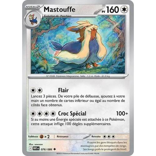 Pokemon Mastouffe 076 / 086 Ev10.5 Flamme Blanche