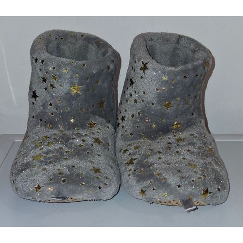 Chaussons Velours Gris Marque Dm Taille 29/30