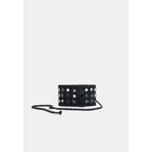 Stradivarius Ceinture Miroirs Noir Os