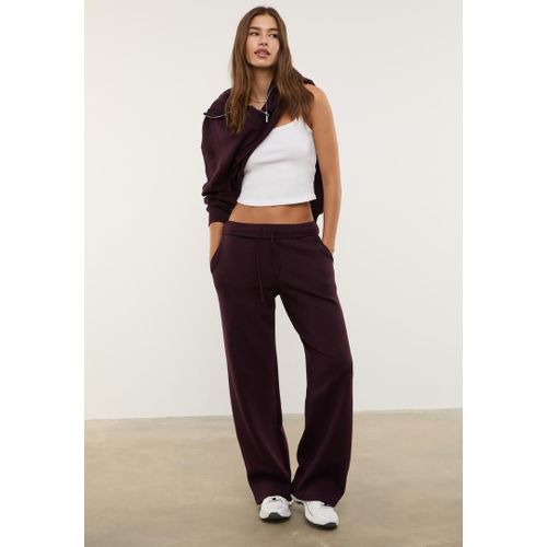 Stradivarius Pantalon Jogger Wide Leg Pourpre L