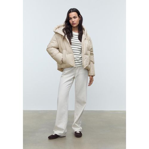 Stradivarius Veste Matelassée Oversize À Capuche Pierre Xs