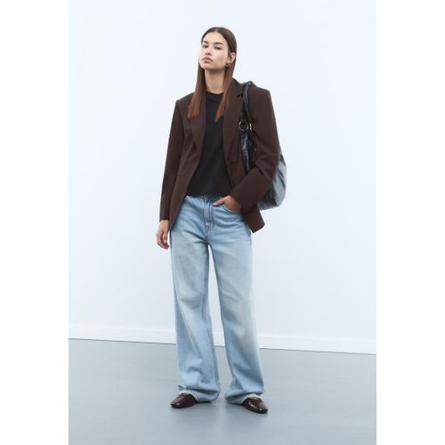 Stradivarius Veste Cintrée À Bouton Marron Xl